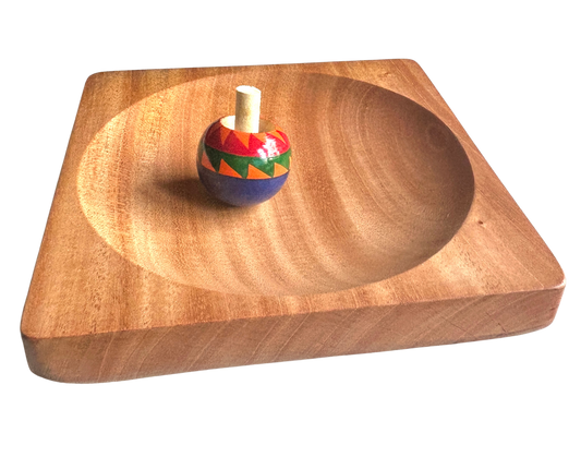 SPIN TOP STADIUM Premium Neem Wood Spin Base