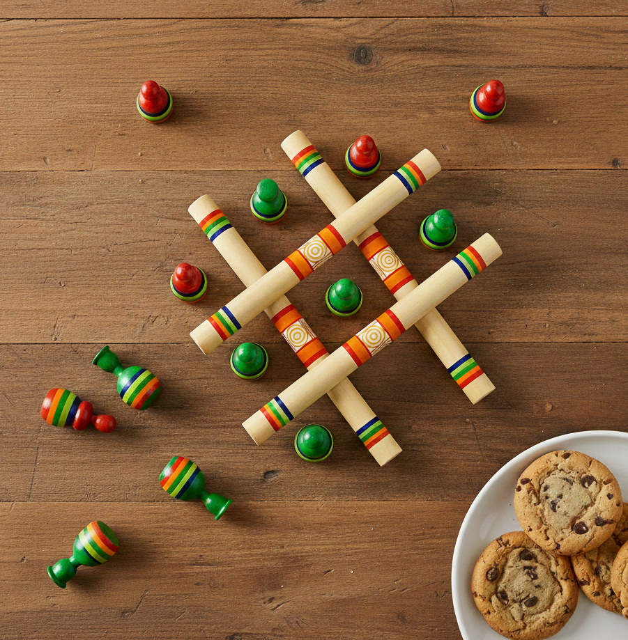 Tic Tac Toe - Handcrafted board game for Travel fun