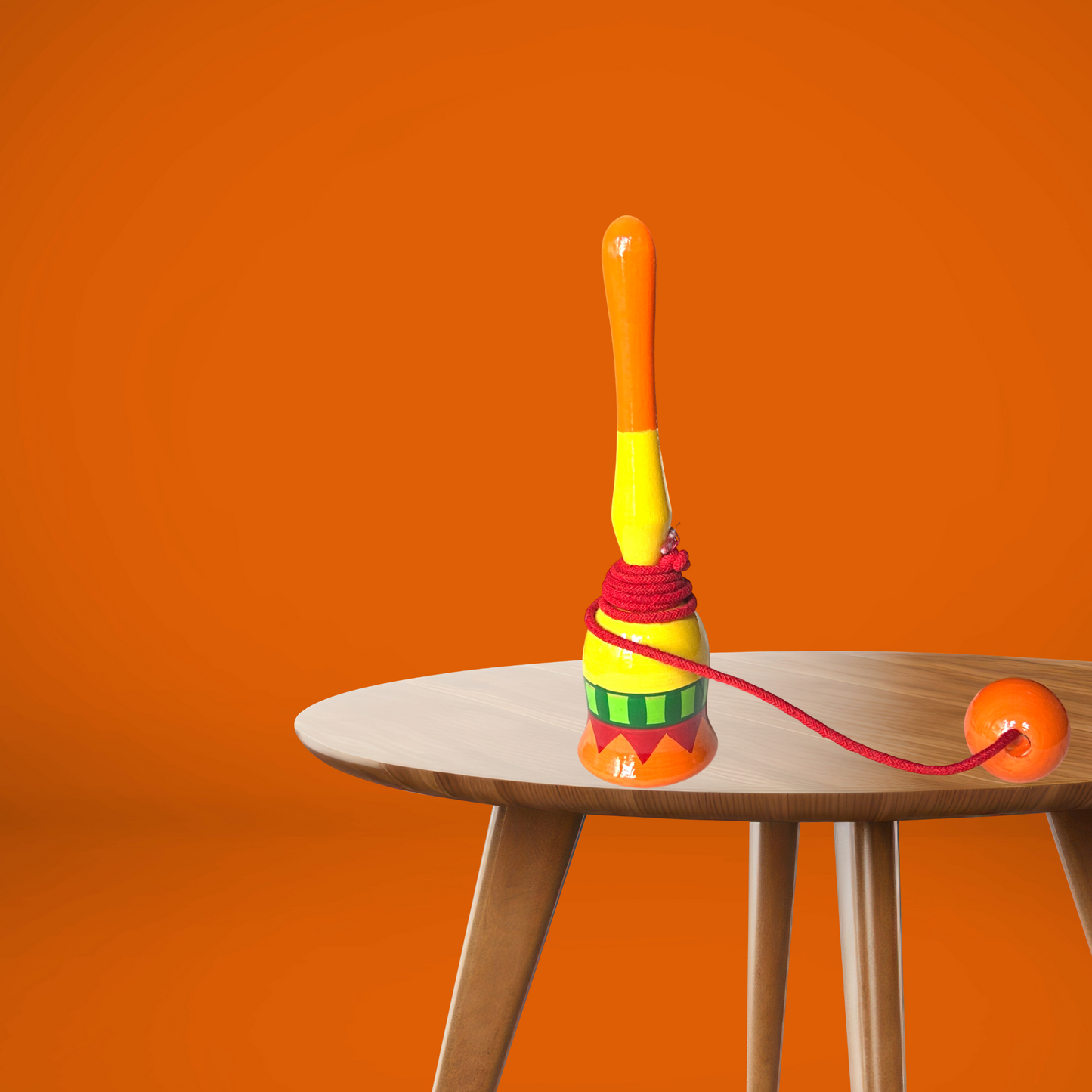 CUP AND BALL Classic wooden Skill Toy Game