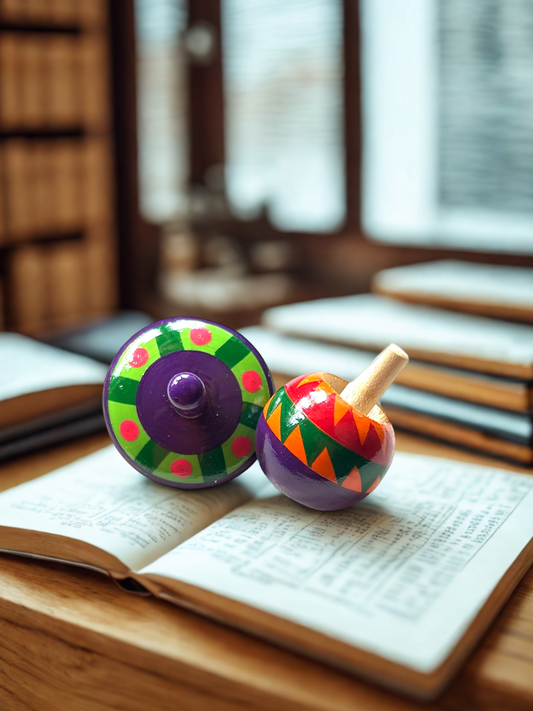 GHOOMTE REHJAAOGE Handcrafted Spin Top Pair