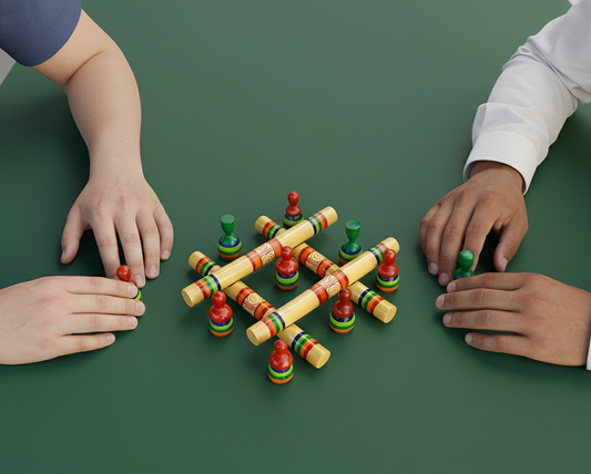 Tic Tac Toe - Handcrafted board game for Travel fun