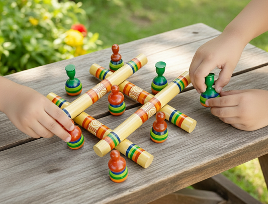 Tic Tac Toe - Handcrafted board game for Travel fun